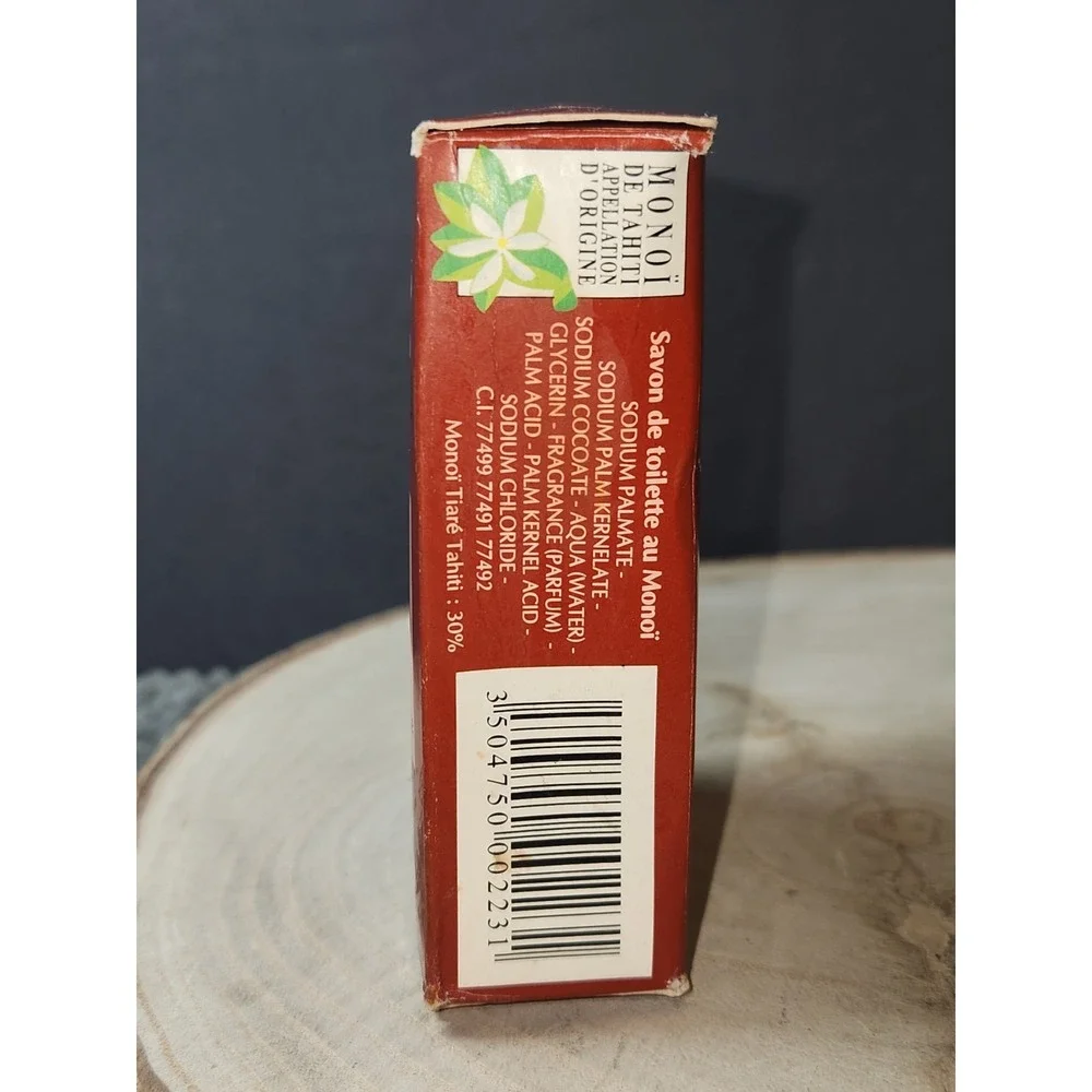 Monoi‎ Tiki Tahiti Soap Bar Vanilla Scent Coconut Oil Soap 4.55 oz~NEW